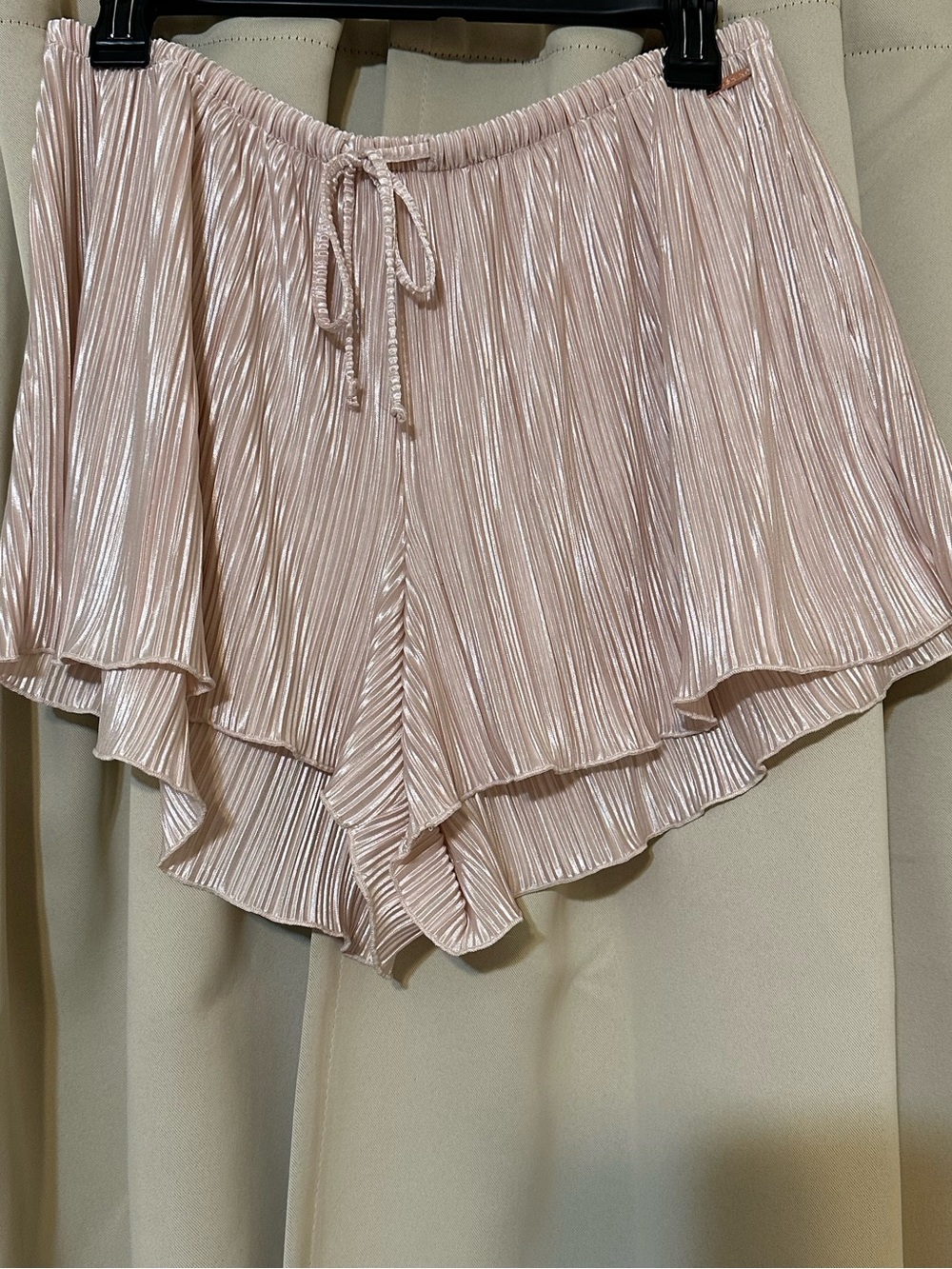 Danskin Pleated Ruffle Shorts in Blush